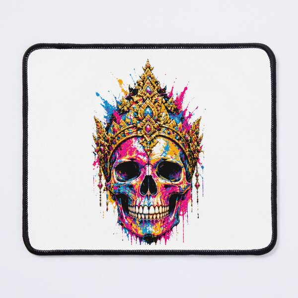 Artikelvorschau, Neon Skull Queen – Royal Pop Art Rebellion Haupt-Tag: entworfen und verkauft von filou designs.