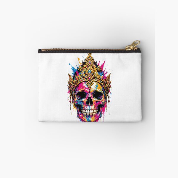 Artikelvorschau, Neon Skull Queen – Royal Pop Art Rebellion  Haupt-Tag: entworfen und verkauft von filou designs.