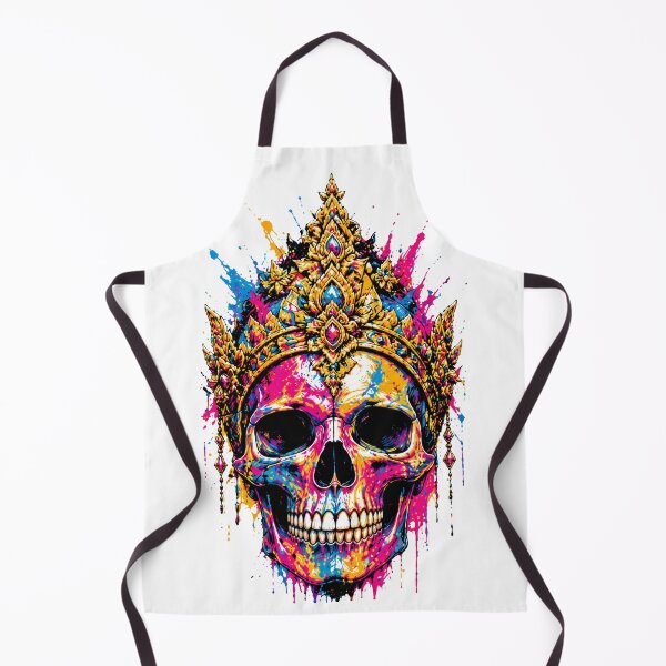 Item preview, Neon Skull Queen – Royal Pop Art Rebellion Main Tag: designed and sold by filou designs.