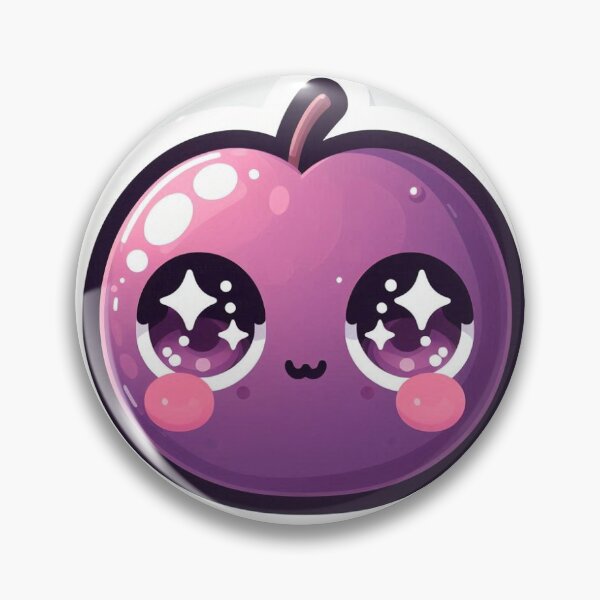 Item preview, Kawaii Plum Fruit Sticker designed and sold by PastelPawsArt.