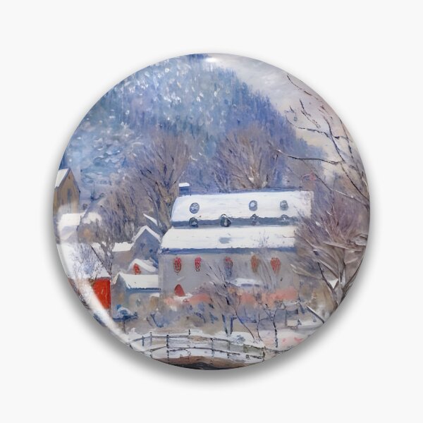 Item preview, Norwegian Landscape, Sandviken: Impression of Snow‑Laden Hills designed and sold by artdesignsnow.