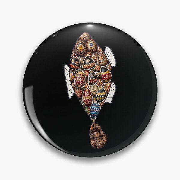 Item preview, Easter Eggs Fish Silhouette Graphic Art designed and sold by LeshanArt.