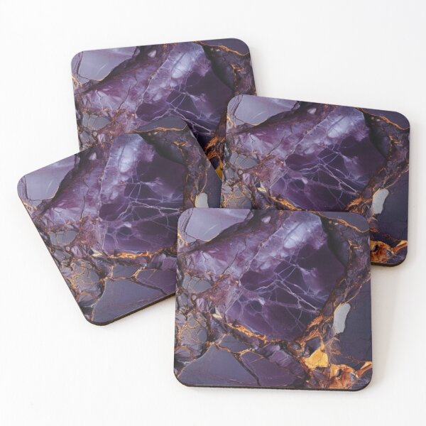 Item preview, Luxury Purple Amethyst Texture with Kintsugi Gold Veins Abstract Geode designed and sold by LYAN-STORE.