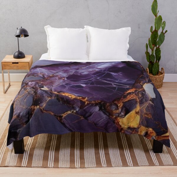 Item preview, Luxury Purple Amethyst Texture with Kintsugi Gold Veins Abstract Geode designed and sold by LYAN-STORE.