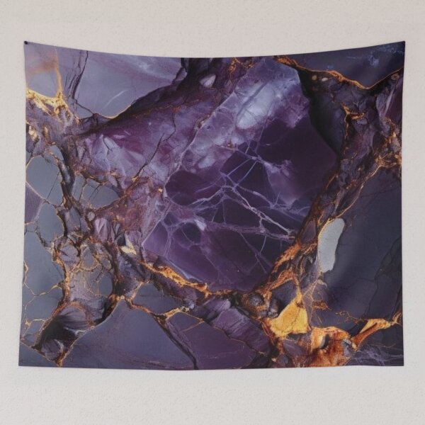 Item preview, Luxury Purple Amethyst Texture with Kintsugi Gold Veins Abstract Geode designed and sold by LYAN-STORE.
