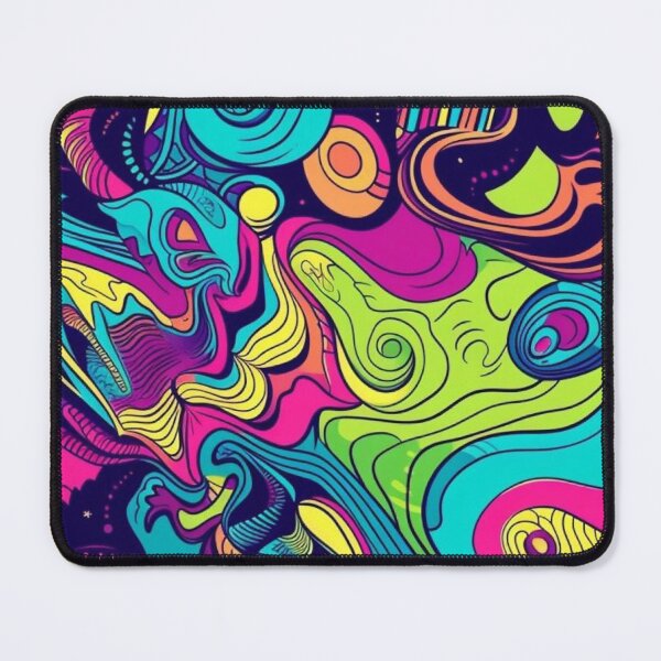 Item preview, Retro 70s Psychedelic Neon Swirl Trippy Abstract Pattern designed and sold by LYAN-STORE.
