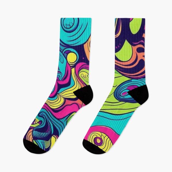 Item preview, Retro 70s Psychedelic Neon Swirl Trippy Abstract Pattern designed and sold by LYAN-STORE.