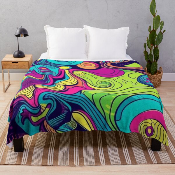 Item preview, Retro 70s Psychedelic Neon Swirl Trippy Abstract Pattern designed and sold by LYAN-STORE.