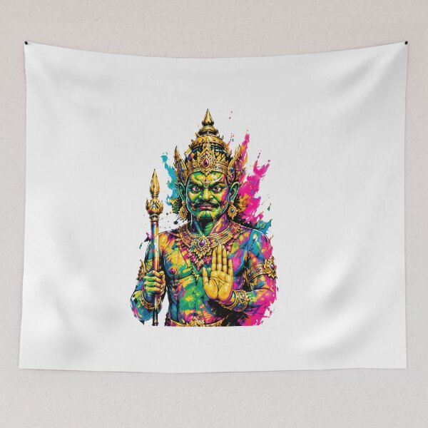 Item preview, Neon Temple Guardian – Thai Mythology Pop Art designed and sold by filou designs.