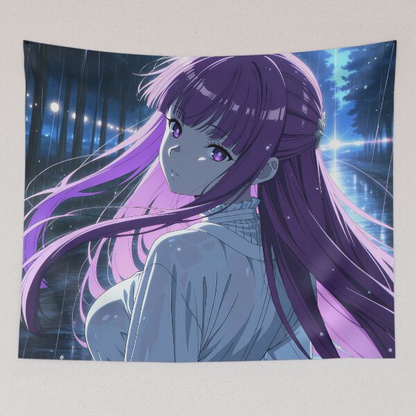 Item preview, Fern Frieren Beyond Journey End Rainy Forest Moonlit Gaze designed and sold by riadjamai.