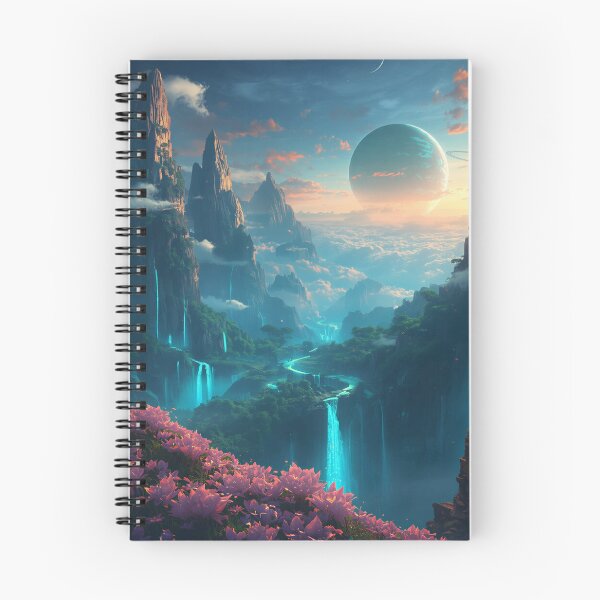 Item preview, Skyfire Falls Fantasy Sci-Fi Alien Landscape designed and sold by Luminous Wilds.