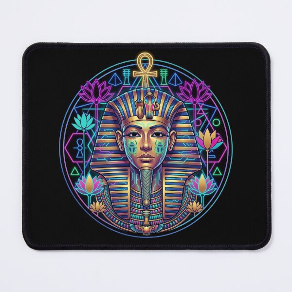 Item preview, Cyber Pharaoh Neon Art | Futuristic Ancient Egypt King Design designed and sold by Queen Cleopatra.