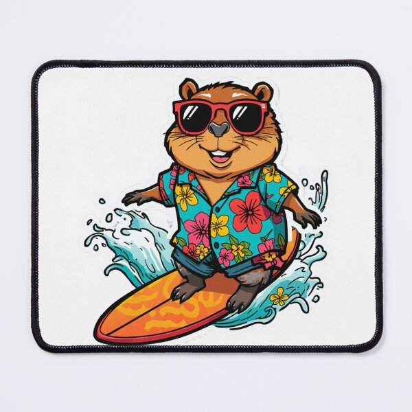 Item preview, Cool Capybara Summer Surf designed and sold by PeterskyDesign.