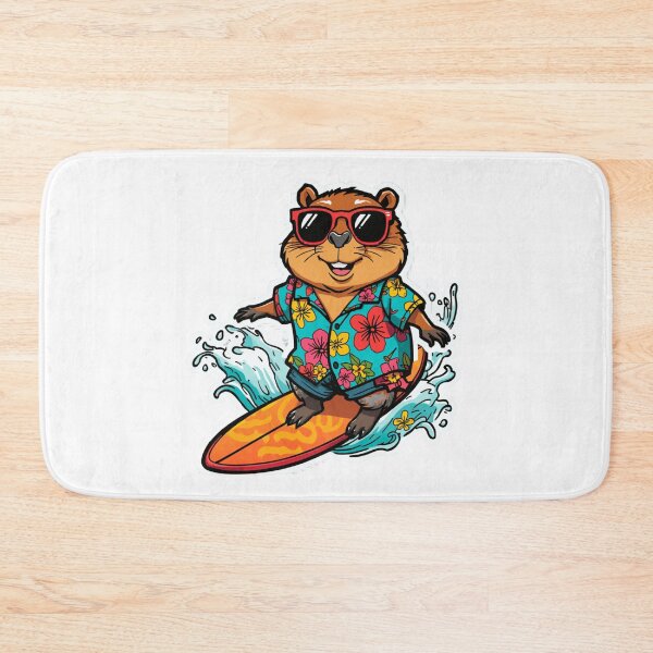 Item preview, Cool Capybara Summer Surf designed and sold by PeterskyDesign.