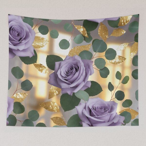 Item preview, Elegant Purple Roses Floral Pattern designed and sold by IntelliMindDesigns.
