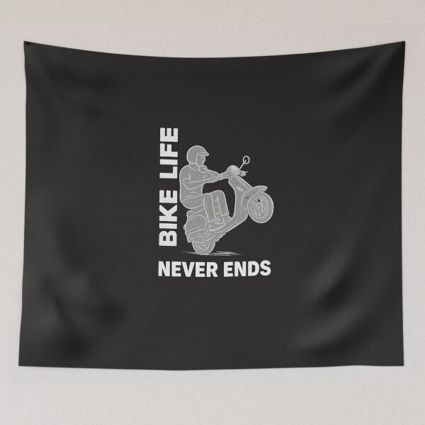 Item preview,  Bike Life — Scooter Wheelie (White Sketch on Black) designed and sold by Les-Ink-Studio.