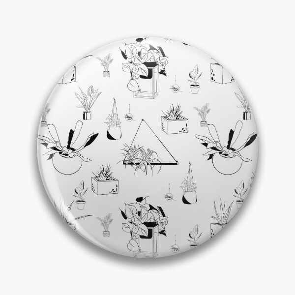 Item preview, Minimalist Houseplants Line Art Black and White Seamless Pattern designed and sold by LYAN-STORE.