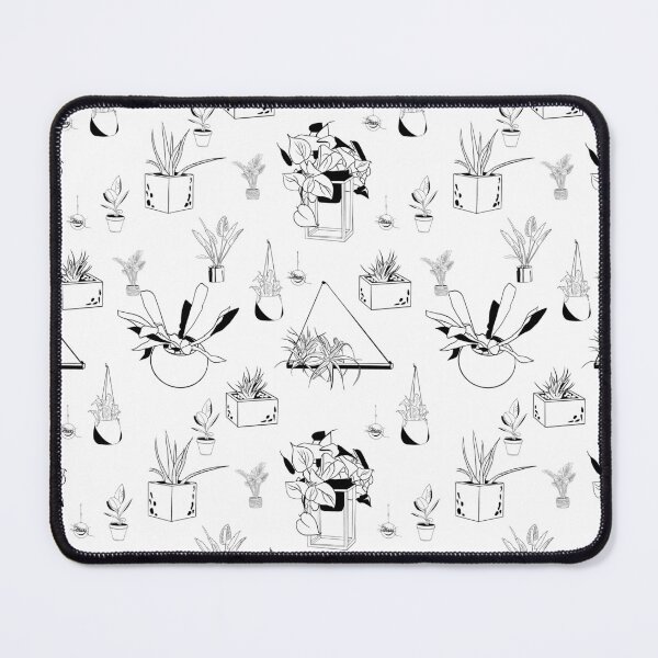 Item preview, Minimalist Houseplants Line Art Black and White Seamless Pattern designed and sold by LYAN-STORE.