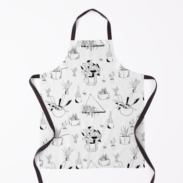 Item preview, Minimalist Houseplants Line Art Black and White Seamless Pattern designed and sold by LYAN-STORE.
