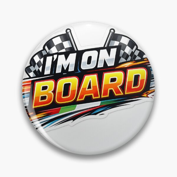 Item preview, I'm On Board Racing Style Funny Sticker designed and sold by Deepstudio09.