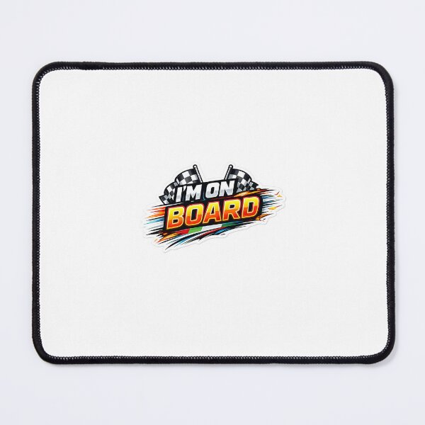 Item preview, I'm On Board Racing Style Funny Sticker designed and sold by Deepstudio09.