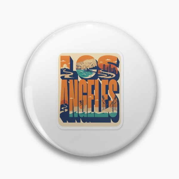 Item preview, Los Angeles Vintage Travel Lettering Sticker – Retro California Landmark Art designed and sold by stickercuffs.