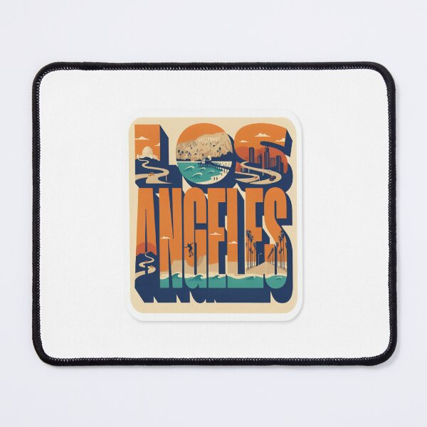Item preview, Los Angeles Vintage Travel Lettering Sticker – Retro California Landmark Art designed and sold by stickercuffs.