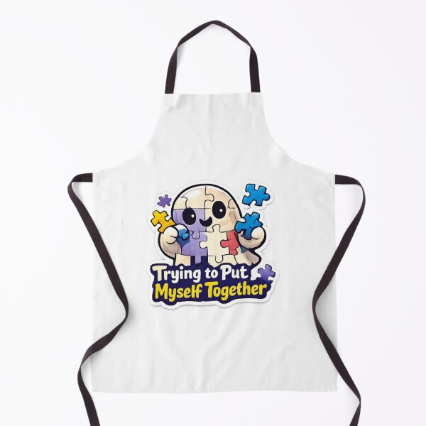 Item preview, Trying to Put Myself Together Funny Puzzle Ghost Sticker designed and sold by Jyotisima8929.