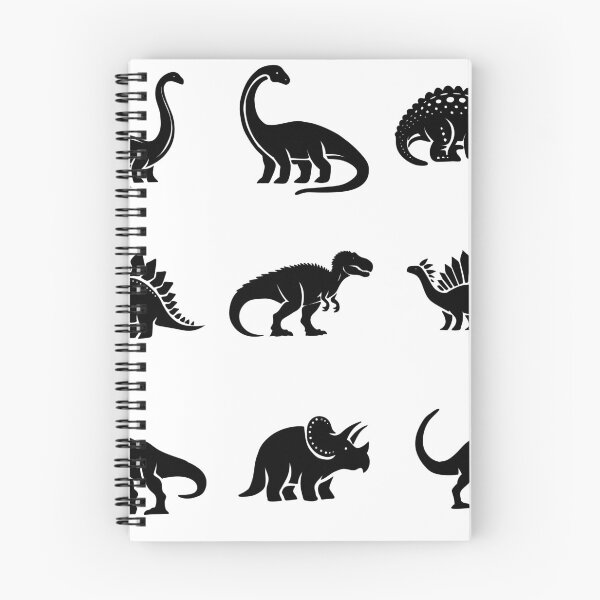 Item preview, Black Dinosaur Silhouettes Graphic Minimalist Dino Set designed and sold by LYAN-STORE.