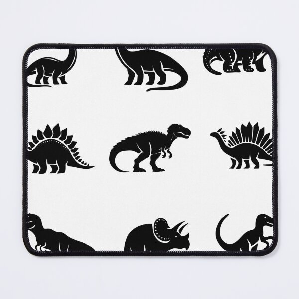 Item preview, Black Dinosaur Silhouettes Graphic Minimalist Dino Set designed and sold by LYAN-STORE.