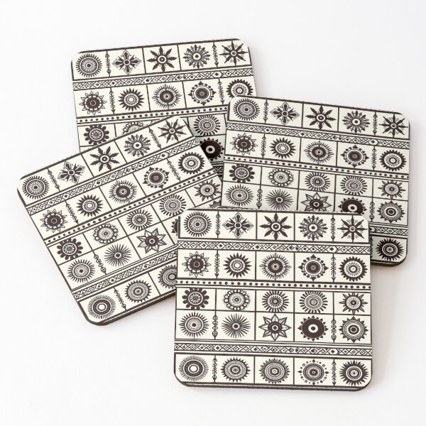 Item preview, Sunburst Tribe Border Pattern designed and sold by RandomWalker.