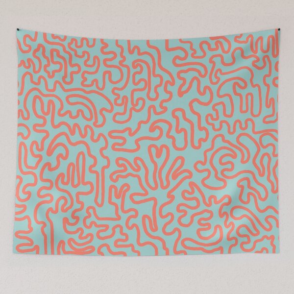 Item preview, Coral Lines Pattern | Summer Coastal Design designed and sold by Covo Studio.