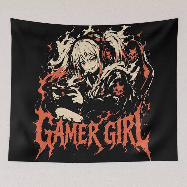 Item preview, Anime Gamer Girl Gothic Metal Aesthetic designed and sold by BrownHorse90s.