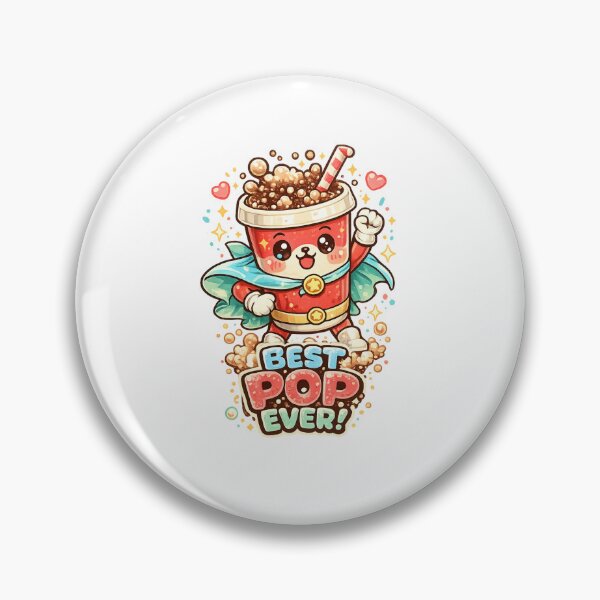 Item preview, Best Pop Ever! Kawaii Soda Superhero Father's Day Design designed and sold by RonBear-Designs.