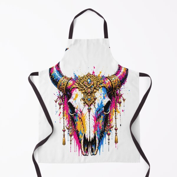 Item preview, Sacred Buffalo Skull – Neon Tribal Spirit designed and sold by filou designs.
