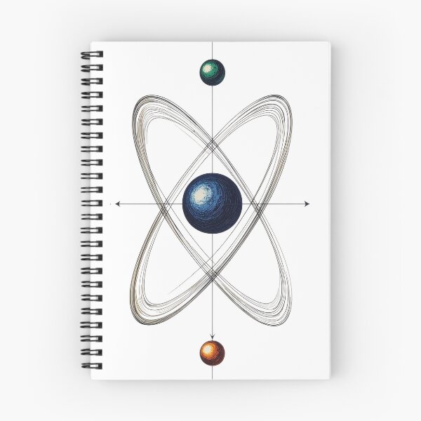 Item preview, Atom science art minimalist physics chemistry vintage scientific illustration design designed and sold by icemanphotos.