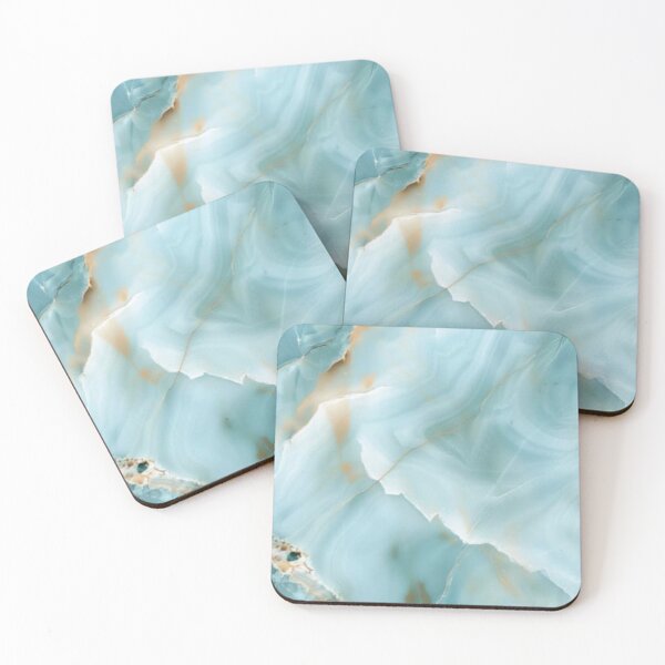 Item preview, Luxury Blue Onyx Marble Texture with Gold Veins Abstract Pattern designed and sold by LYAN-STORE.