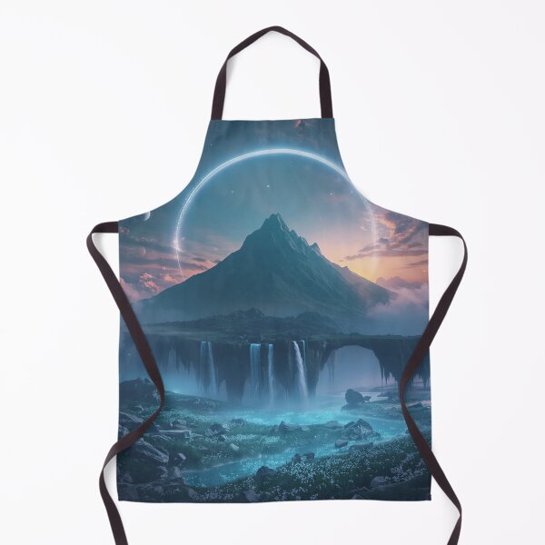 Item preview, Floating Halo Mountains Fantasy Landscape designed and sold by Luminous Wilds.