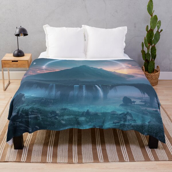 Item preview, Floating Halo Mountains Fantasy Landscape designed and sold by Luminous Wilds.