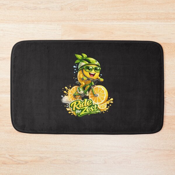 Item preview, Ride the Zest – Lemon Riding a Bicycle with Lemon Slice Wheels designed and sold by Les-Ink-Studio.