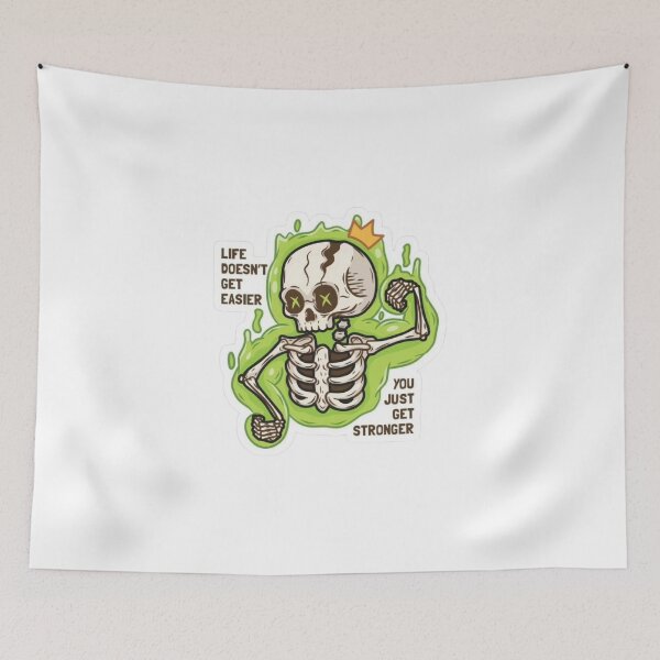 Item preview, ? When life throws slime, you throw back biceps. ??  Alternatives:  “Your骨架 doesn’t quit. Why should you?”  “Proof that even a skeleton has more grit than your Monday morning.” designed and sold by Ulikedigital14.