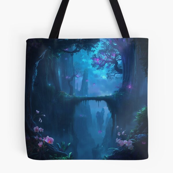Item preview, Sapphire Canopy Fantasy Sci-Fi Landscape designed and sold by Luminous Wilds.
