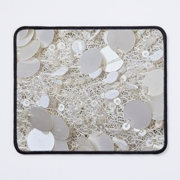 Item preview, Luxury White Sequins and Pearl Glitz Texture Pattern designed and sold by LYAN-STORE.
