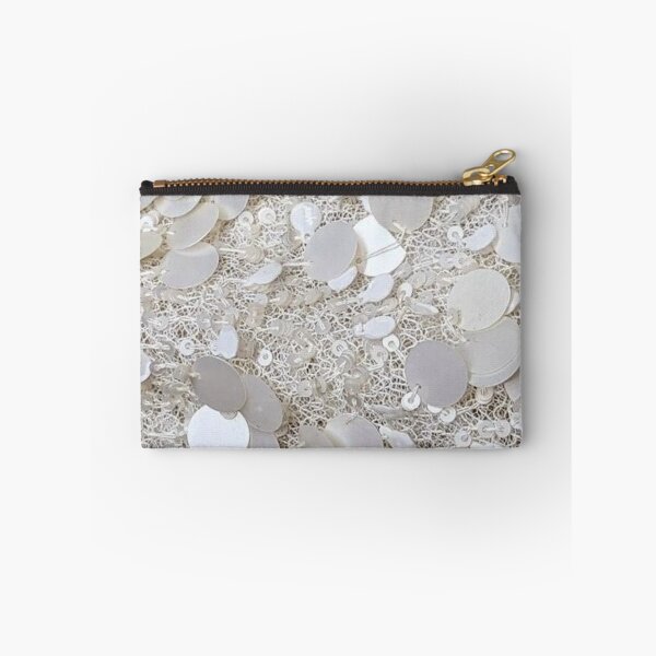 Item preview, Luxury White Sequins and Pearl Glitz Texture Pattern designed and sold by LYAN-STORE.