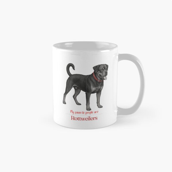 Item preview, My Favorite People Are Rottweilers | Rottweiler Mom Dad Gift | Rottweiler Christmas Gift | Birthday Gift | Rottie Loyal Dog Shirt Mug designed and sold by The Frog.