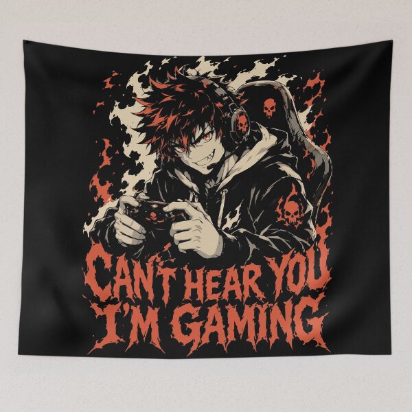 Item preview, Can't Hear You I'm Gaming Anime Boy designed and sold by BrownHorse90s.