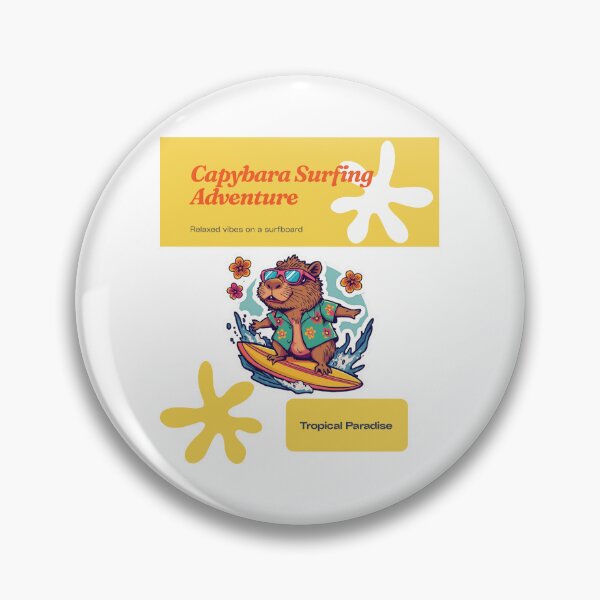 Item preview, Copy of Cool Capybara Summer Surf designed and sold by PeterskyDesign.