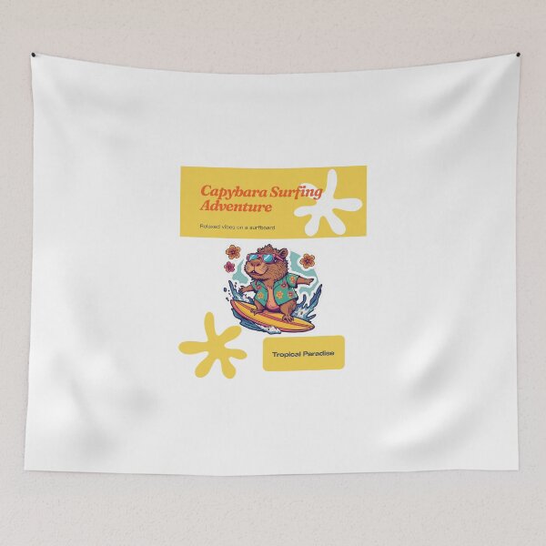Item preview, Copy of Cool Capybara Summer Surf designed and sold by PeterskyDesign.