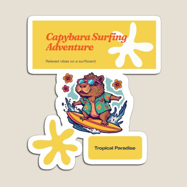 Item preview, Copia de Cool Capybara Summer Surf designed and sold by PeterskyDesign.