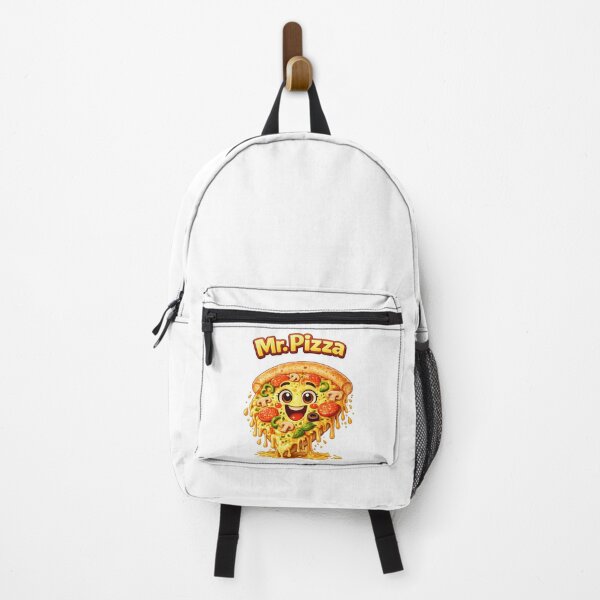 Item preview, Smiling Cheesy Pizza Slice Character with Toppings designed and sold by Les-Ink-Studio.